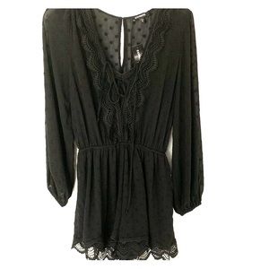 Black lacy romper